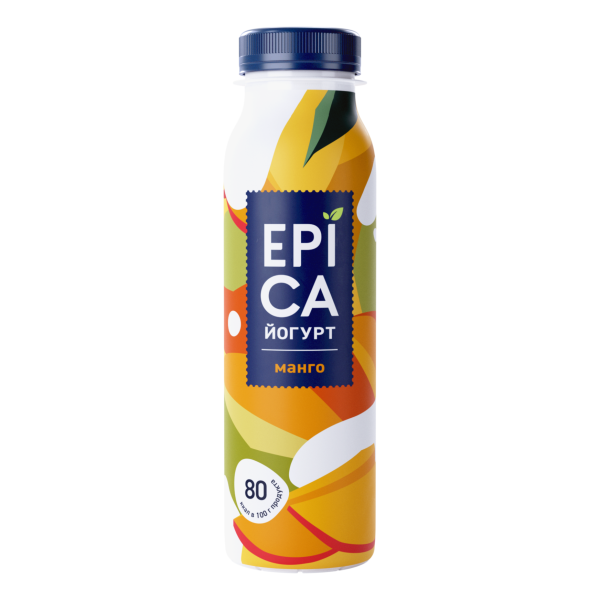Йогурт ЭПИКА питьевой манго 2,5% без змж 260гр