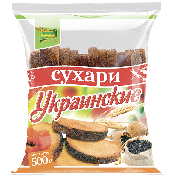 Сухари Украинские КАРАВАЙ 500гр