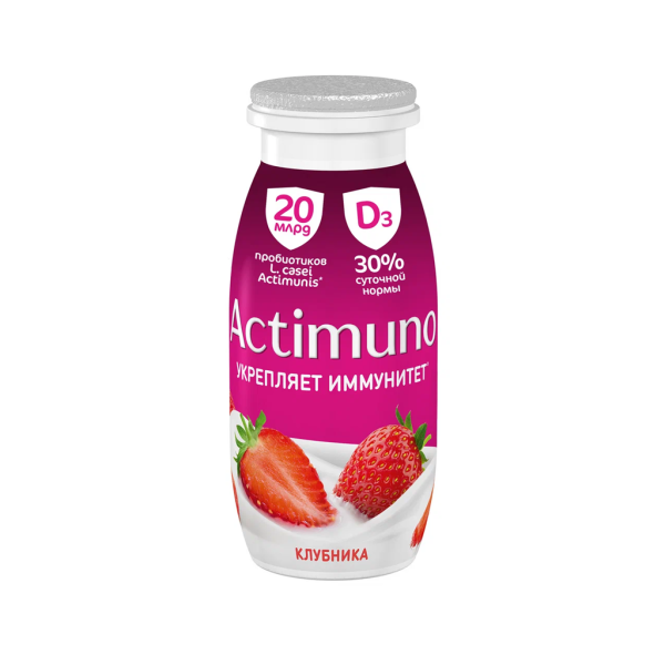 Напиток АКТИМУНО клубника 1,5% без змж 95гр