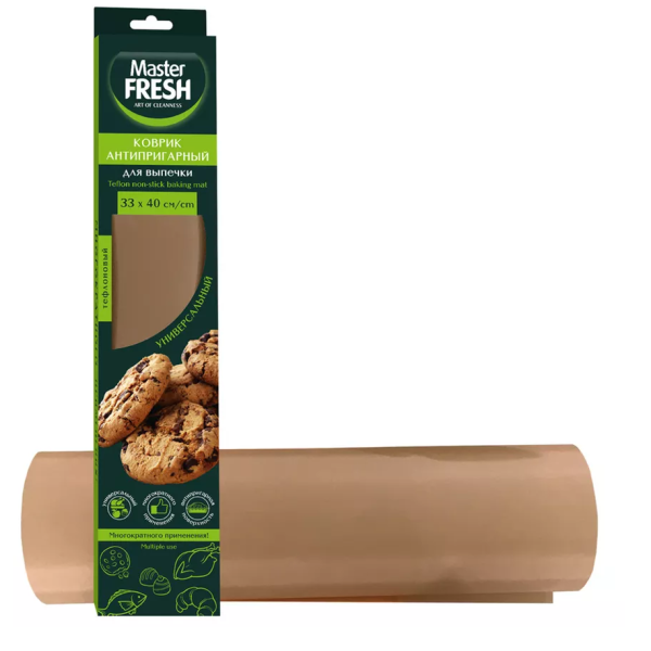 Антипригарный многоразовый коврик МАСТЕР ФРЭШ ЭКО д/выпечки, тефлон, 33 х 40 см., Арвитекс