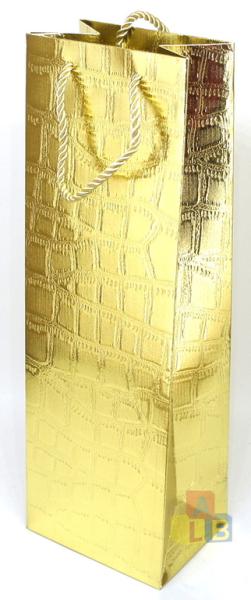 Пакет подарочный средний ЗОЛОТО р-р 12,5 х 36 см.,арт.100200, Авис