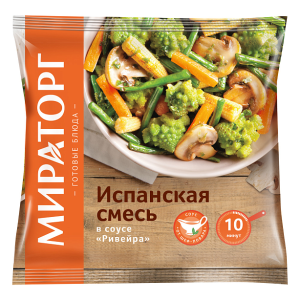 Смесь овощная МИРАТОРГ  Испанская в соусе Ривейра замороженная 400гр