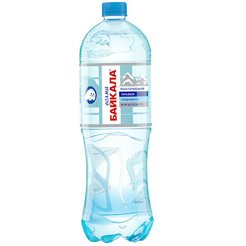 Вода ВОЛНА БАЙКАЛА питьевая газированная 1л ПЭТ