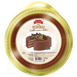 Корж бисквитный РУССКИЙ БИСКВИТс какао 400 гр
