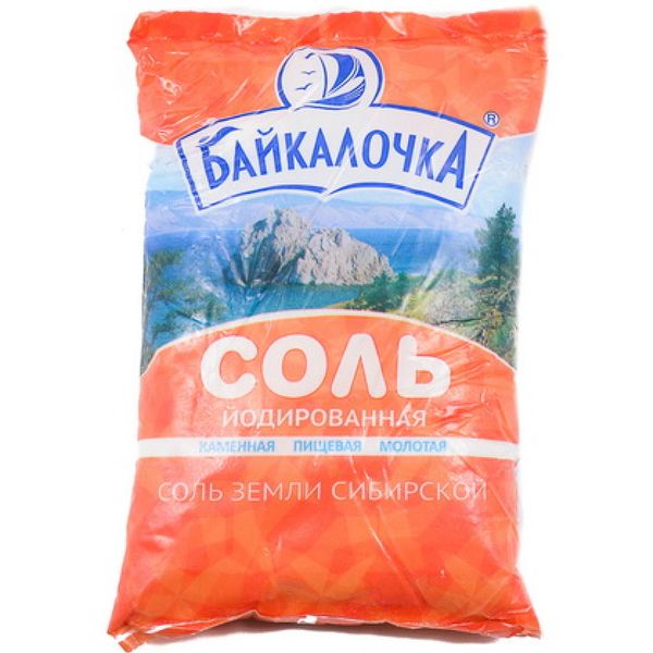 Соль ТЫРЕТЬ крупная Байкалочка йодированная 1кг