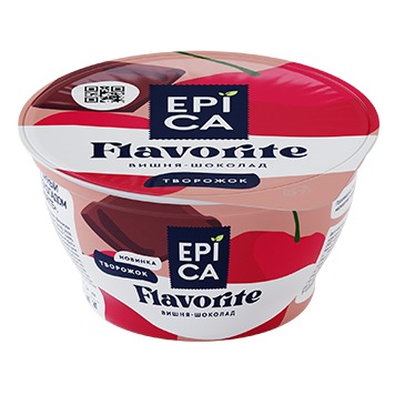 Десерт творожный ЭПИКА ФЛЭЙВОРИТ с вишней и шоколадом 8,1% без змж 130гр