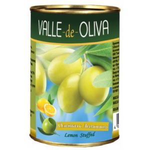 Оливки ВАЛЛ ДЕ СОЛЛ 280 гр с лимоном ж/б
