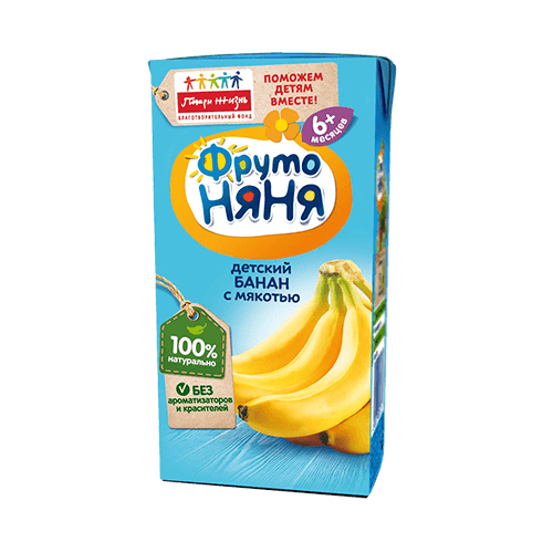 Нектар ФРУТОНЯНЯ банан с мякотью 200мл