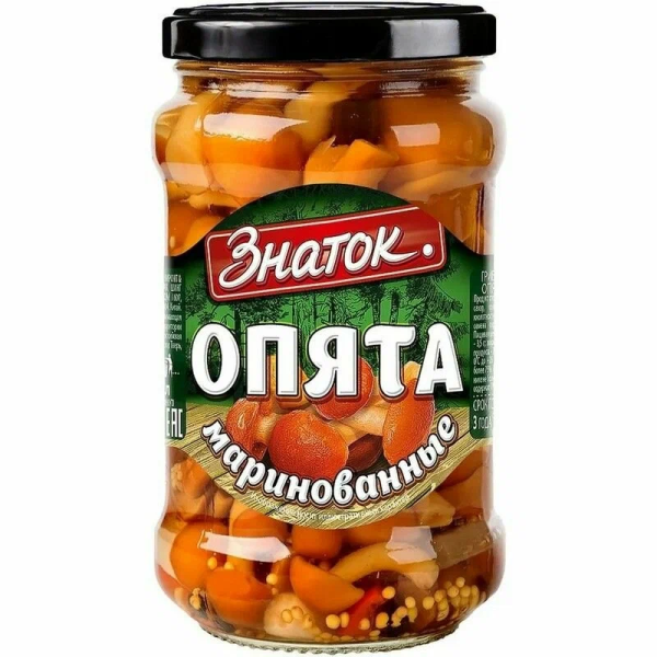 Грибы ЗНАТОК опята маринованные 280 гр ст/б
