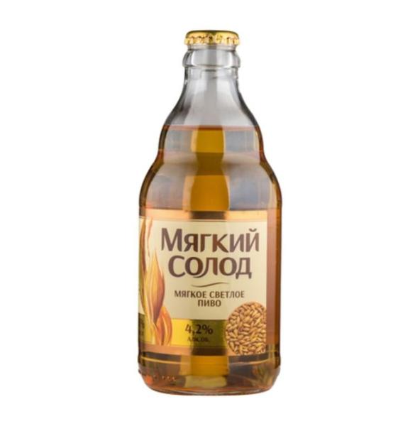 Пиво ТРЕХСОСНЕНСКОЕ мягкий солод светлое 4,2% 0,45 ст/б