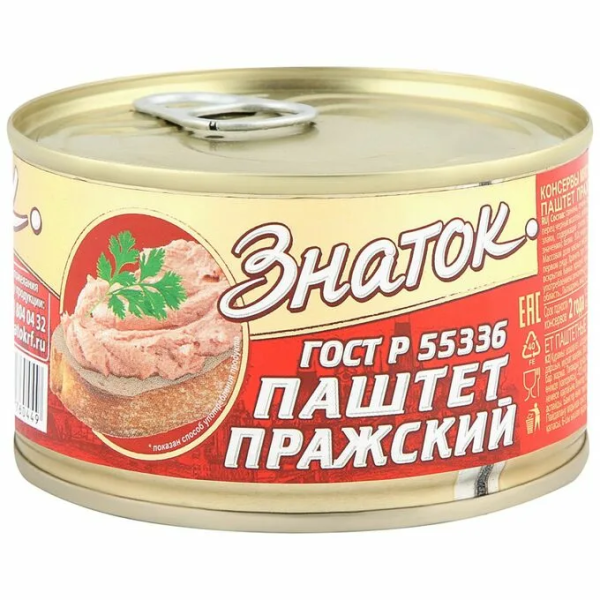 Паштет ЗНАТОК пражский 230 гр ж/б ключ