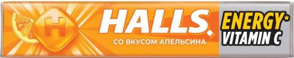 Карамель леденцовая ХОЛЛС с витамином С и вкусом апельсина 25 гр