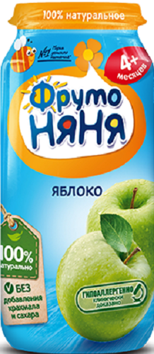 Пюре ФРУТОНЯНЯ натур. яблоко 250гр