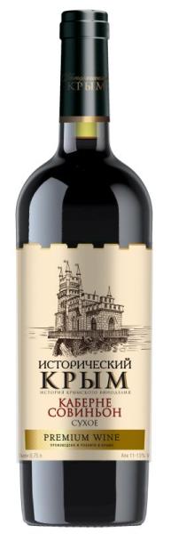 Вино ИСТОРИЧЕСКИЙ КРЫМ Каберне-Совиньон красное сух. 0,75л 13%