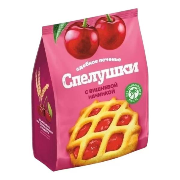 Печенье сдобное ДАРЛЕТТО Спелушки с вишневой начинкой 350 гр