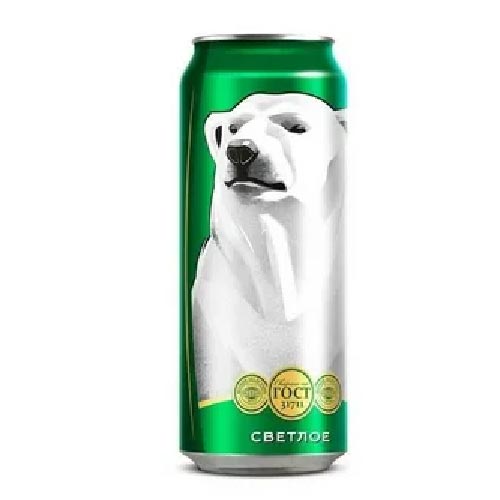 Пиво БЕЛЫЙ МЕДВЕДЬ светлое 0,45л ж/б 5%