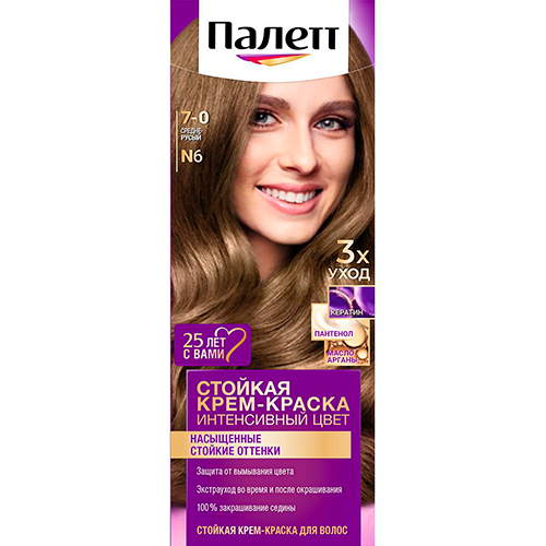 Краска д/волос ПАЛЕТТ Средне-русый 50мл