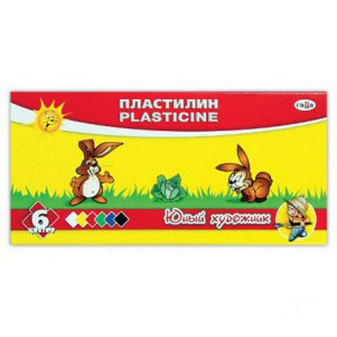 Пластилин КЛ ГАММА ЮНЫЙ ХУДОЖНИК 6 цв. 84 гр арт. 6699