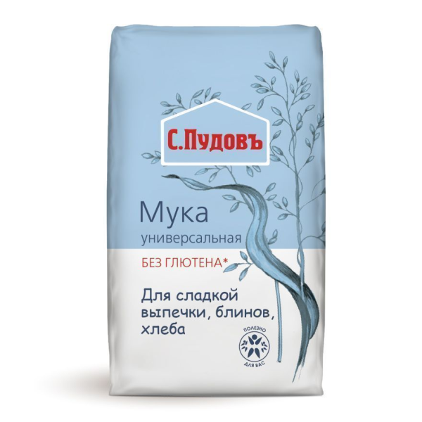 Мука ПУДОВЪ универсальная без глютена 500 гр.