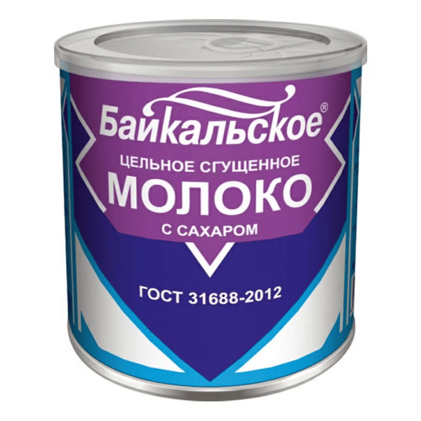 Молоко БАЙКАЛЬСКОЕ сгущенное 8,5 % без змж 380 гр ж/б