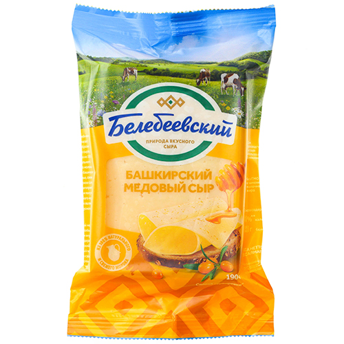 Сыр БЕЛЕБЕЕВСКИЙ Башкирский медовый 50% без змж 190гр флаупак