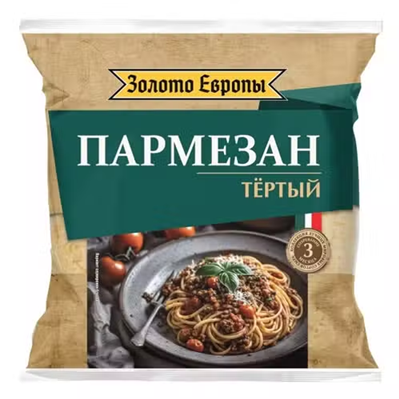 Сыр ЗОЛОТО ЕВРОПЫ Пармезан тертый 40% без змж 90гр