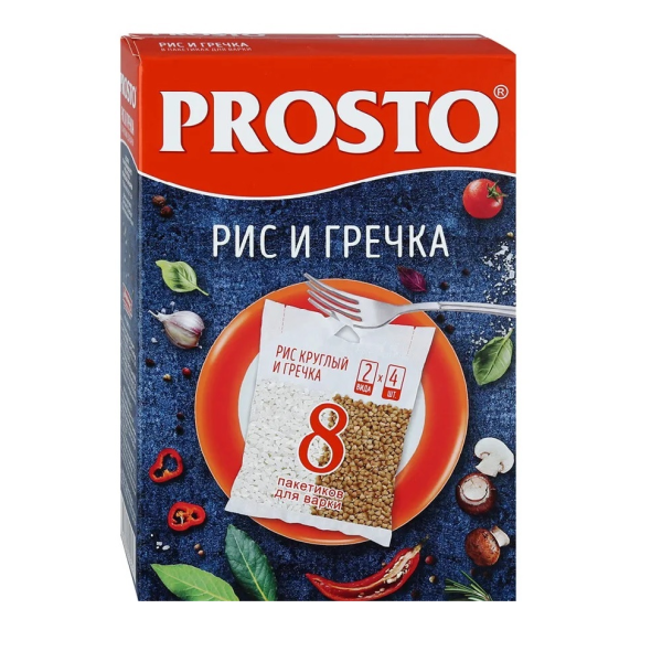 Крупа ПРОСТО рис и гречка 8*62,5 гр.