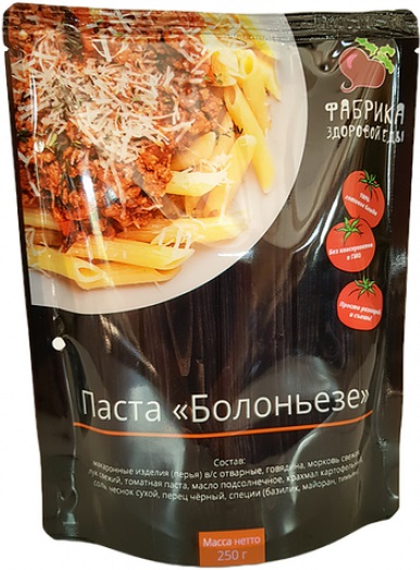 Паста ФАБРИКА ЗДОРОВОЙ ЕДЫ болоньезе 250гр