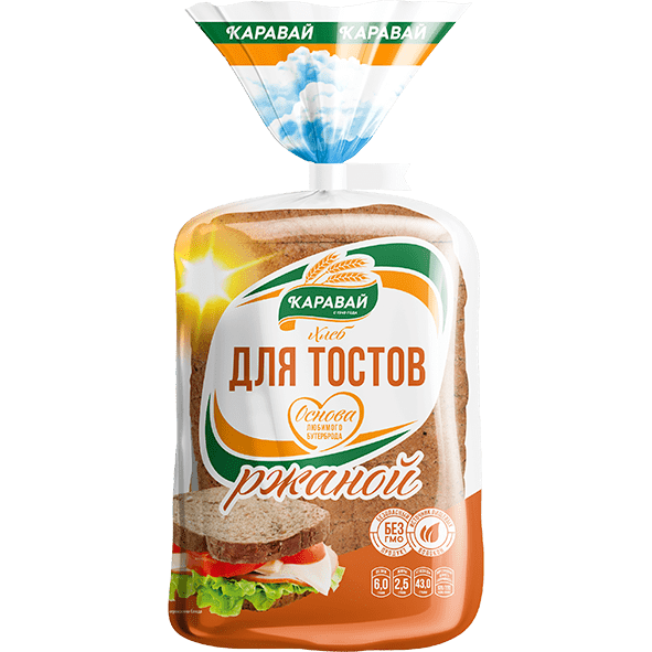 Хлеб КАРАВАЙ Тост ржаной 350гр