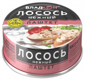 Паштет ВЛАДКОН лосось атлантический 100 гр ж/б ключ