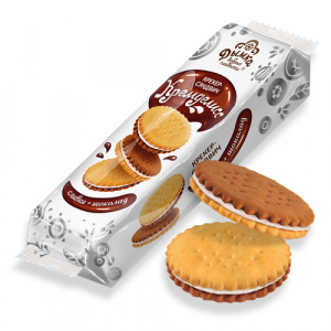 Крекер ДЫМКА Кремделисс шоколадно-сливочный с начинкой 155 гр