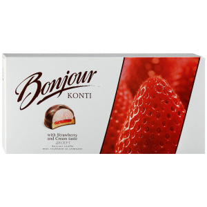 Десерт Бонжур КОНТИ клубника со сливками 232 гр КОРОБКА