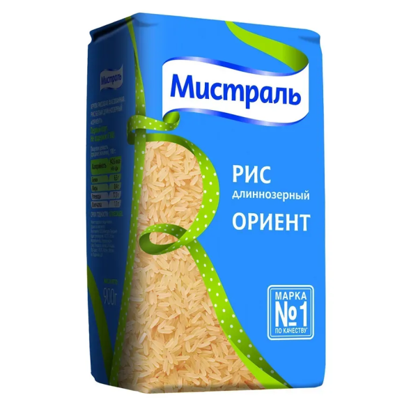 Крупа рис МИСТРАЛЬ Ориент 900гр