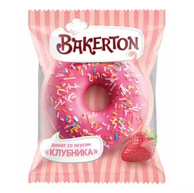Донат БЭЙКЕРТОН со вкусом клубники 58гр