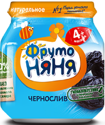 Пюре ФРУТОНЯНЯ чернослив 100гр
