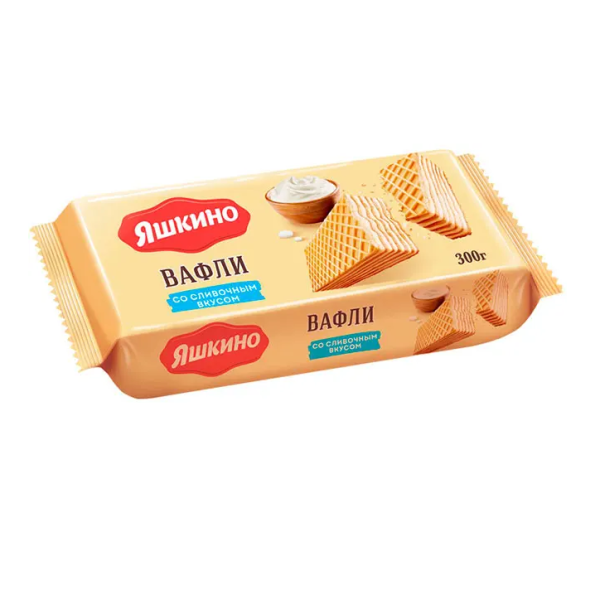 Вафли ЯШКИНО сливочные 300гр ЯВ166