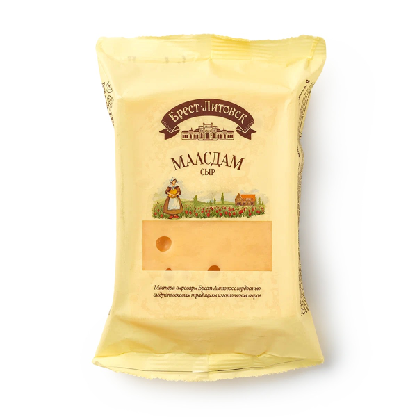Сыр БРЕСТ-ЛИТОВСК Маасдам 45% без змж 200гр