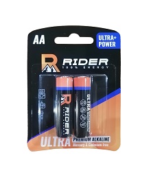 Батарейки РАЙДЕР УЛЬТРА ПРЕМИУМ алкалиновые АA, LR6, 1.5 В, 2 шт., Проект-Инвест
