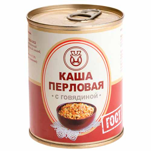 Каша БИЙСК перловая с говядиной ГОСТ 340 гр ж/б