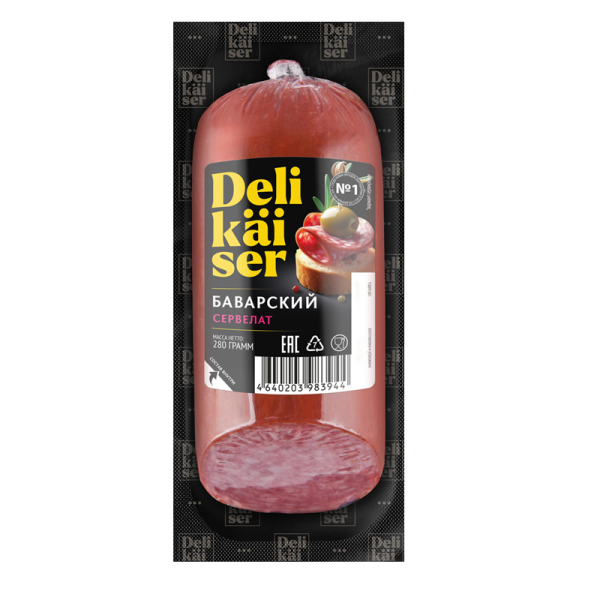 Сервелат ДЕЛИКАЙЗЕР Баварский 280гр