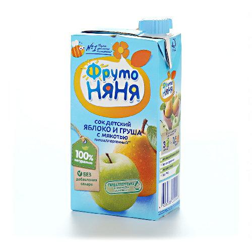 Сок ФРУТОНЯНЯ яблоко-груша 200мл