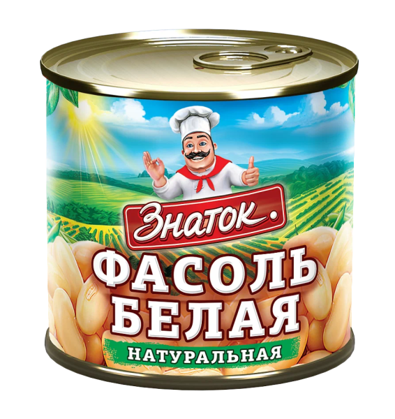 Фасоль ЗНАТОК белая 400 гр. ж/б