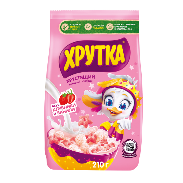 Завтрак готовый ХРУТКА Вкус клубники и ванили 210 гр м/у