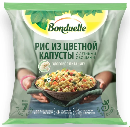 Рис БОНДЮЭЛЬ из цветной капусты с летними овощами и травами 400 гр