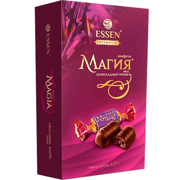 Конфеты ЭССЕН Магия со вкусом шоколадного трюфеля 127 гр КОРОБКА
