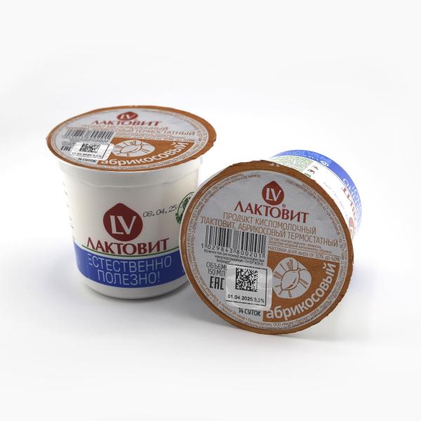 Лактовит абрикосовый без змж 150гр стакан