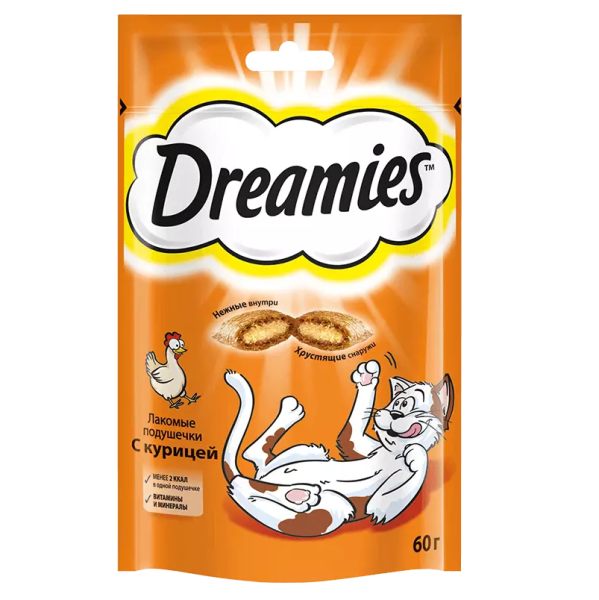 Лакомство ДРИМЕС Для кошек с курицей 60гр
