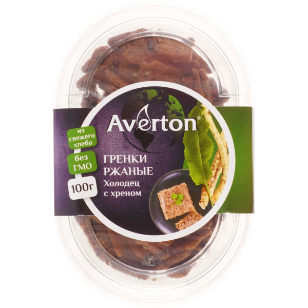 Гренки ЭВЕРТОН ржаные  холодец с хреном 40 гр