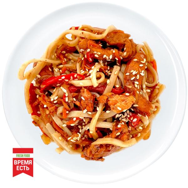 Лапша Удон с курицей и соусом Терияки 300 гр