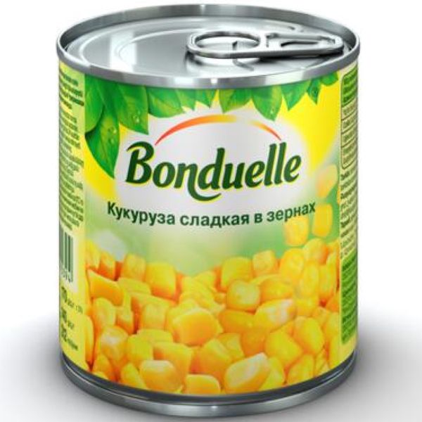 Кукуруза сладкая БОНДЮЭЛЬ молодая 425 гр ж/б